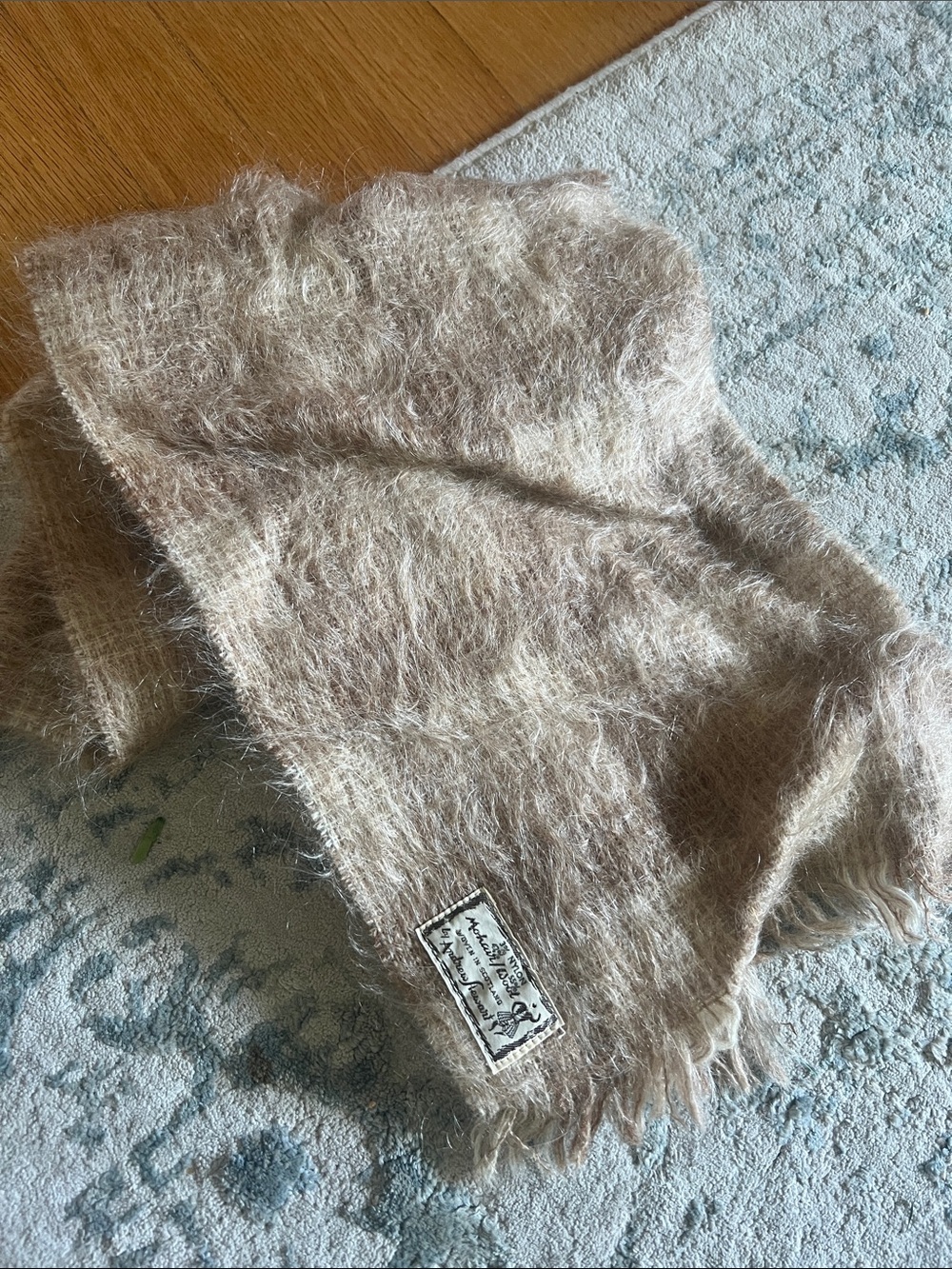 Cozy Fuzzy Beige Scarf
